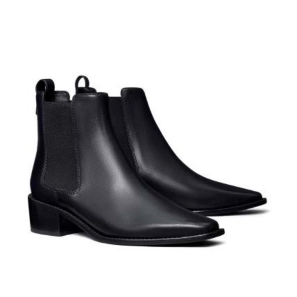 Tory Burch Chelsea Ankle Boot Leather Perfect Black Boots